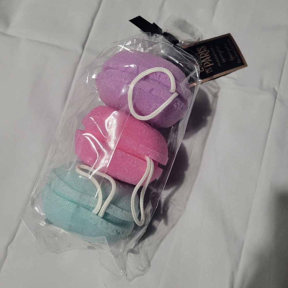 Bath Exfoliating Sponge Trio - Pink, Lavender, Aqua